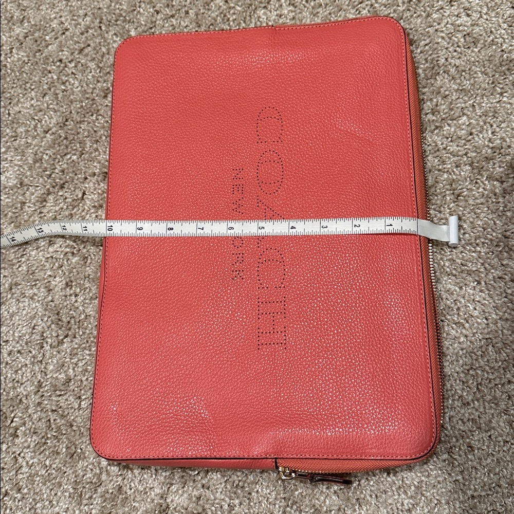 Coach Coral Leather Laptop Sleeve - Picture 7 of 7